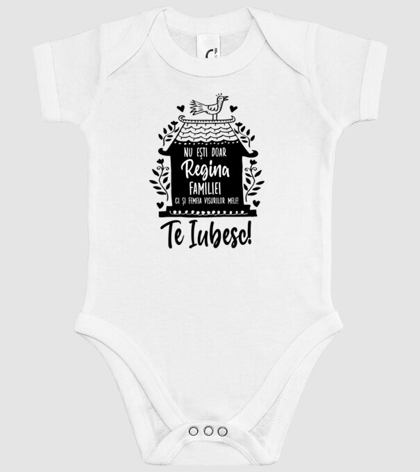 Valentine_nu ești doar regina familiei, ci și femeia visurilor mele model alb pe tricou