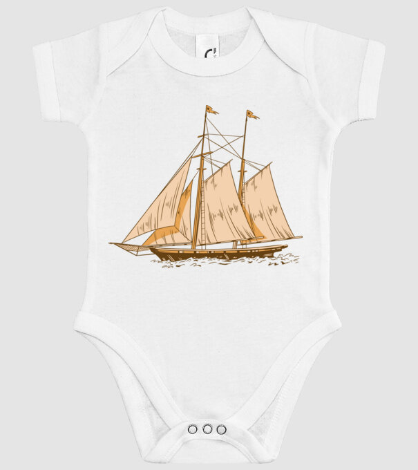 Vapoare model alb pe tricou