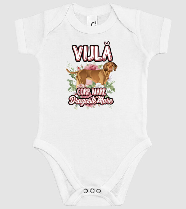 vijlă - corp mare, dragoste mare model alb pe tricou