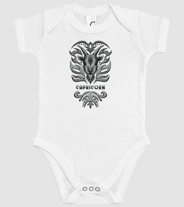 Vintage zodiac capricorn model alb pe tricou