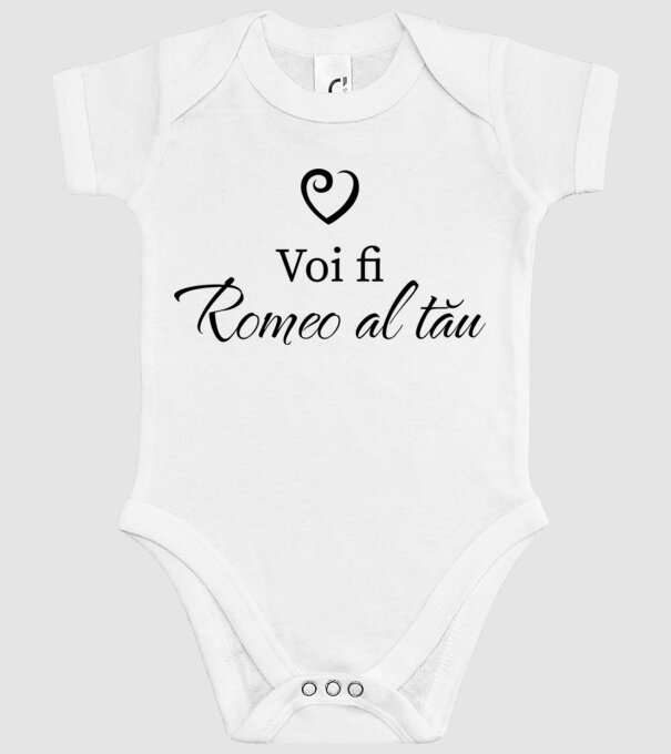 Voi fi Romeo al tău model alb pe tricou