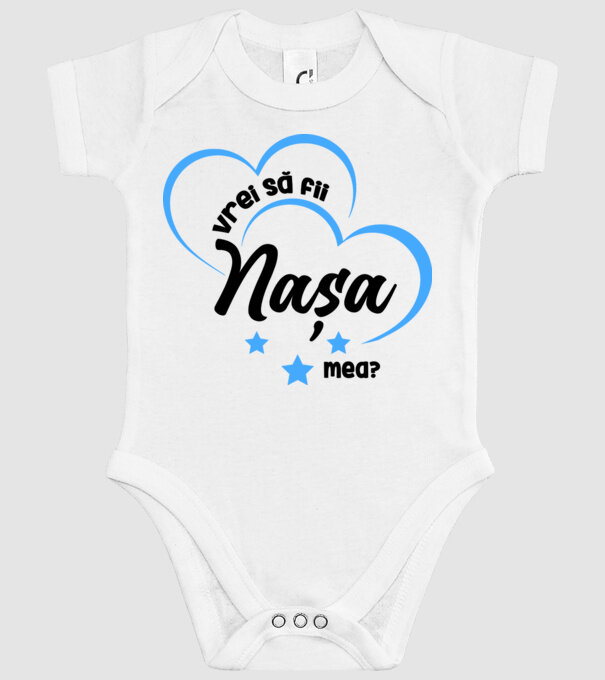 Vrei să fii nașa mea? model alb pe tricou