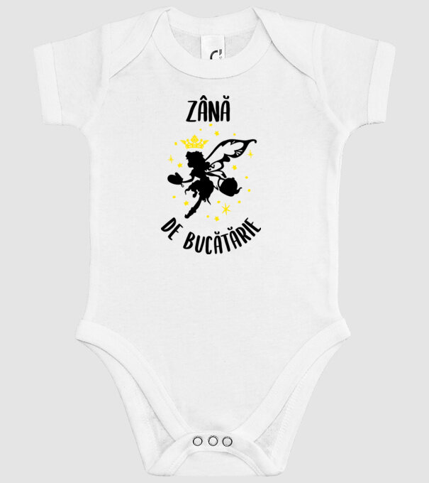 zână de bucătărie model alb pe tricou
