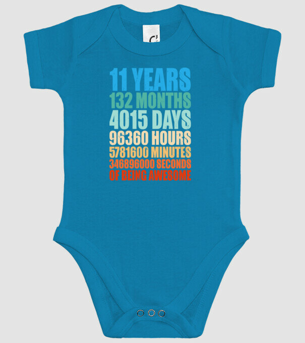 11 years of being awesome model turcoaz pe tricou