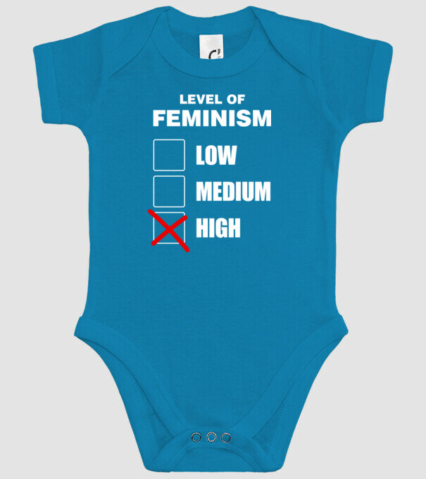 Nivelurile feminismului model turcoaz pe tricou