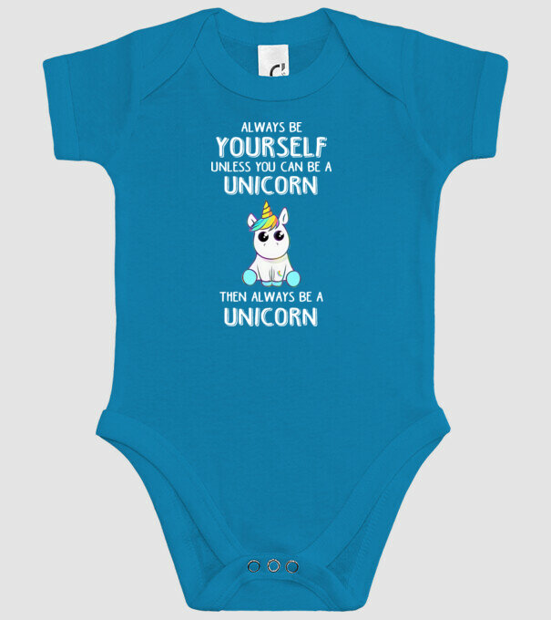Always be yourself Unicorn model turcoaz pe tricou