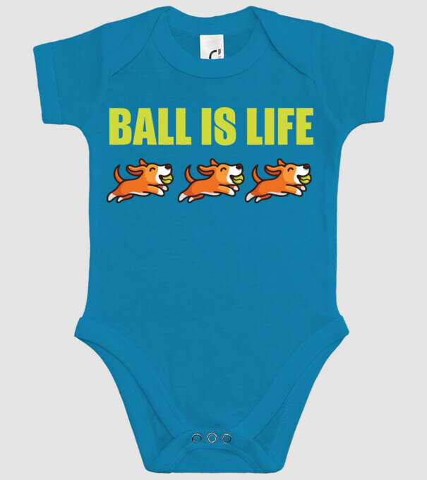 Ball is life model turcoaz pe tricou