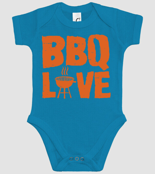 BBQ LOVE model turcoaz pe tricou