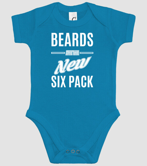 Beards are the new six pack model turcoaz pe tricou