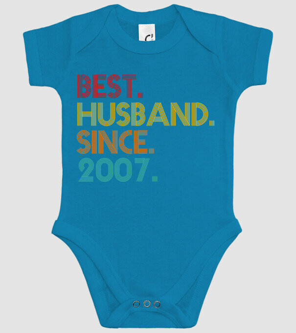 best husband since 2007 retro model turcoaz pe tricou