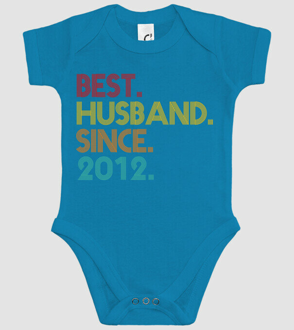 best husband since 2012 retro model turcoaz pe tricou
