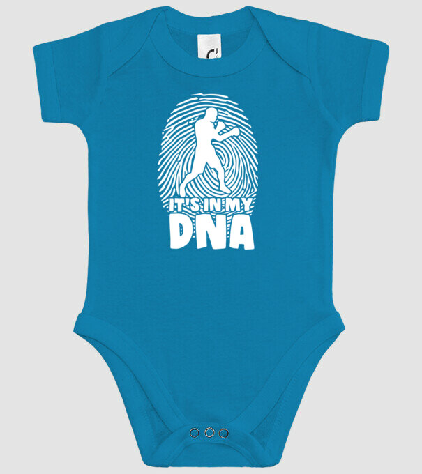 Boxer DNA model turcoaz pe tricou