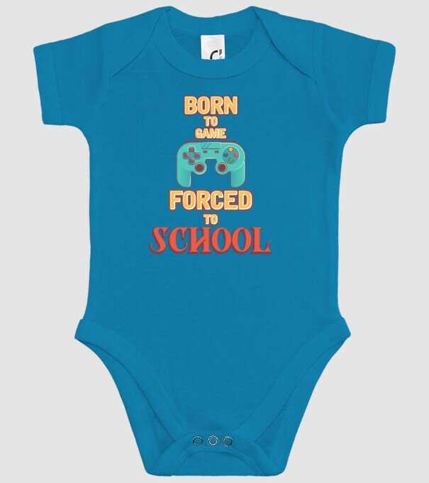 Born to game model turcoaz pe tricou