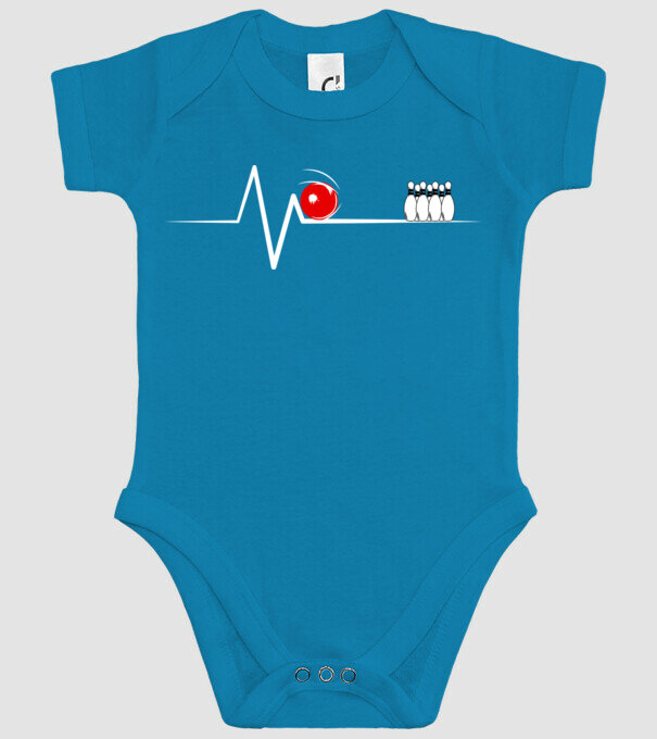 Bowling EKG model turcoaz pe tricou