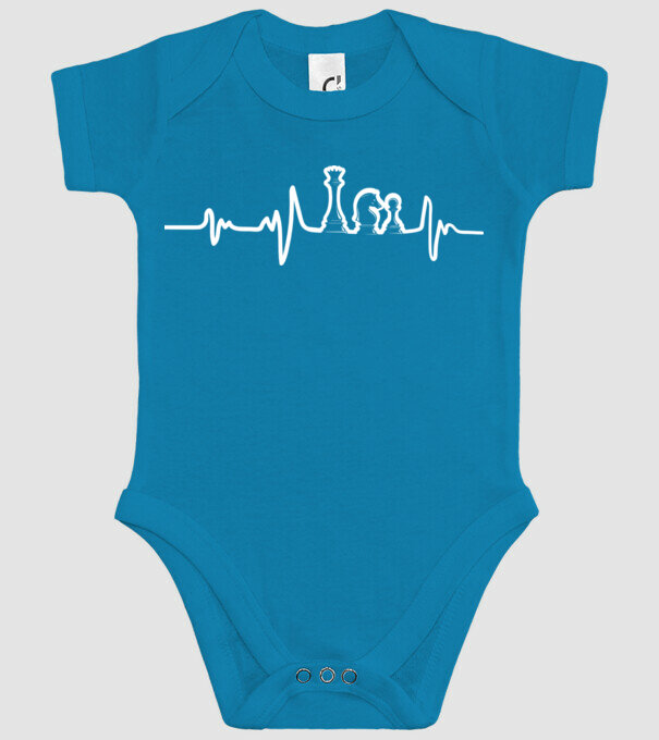 Chess heartbeat model turcoaz pe tricou