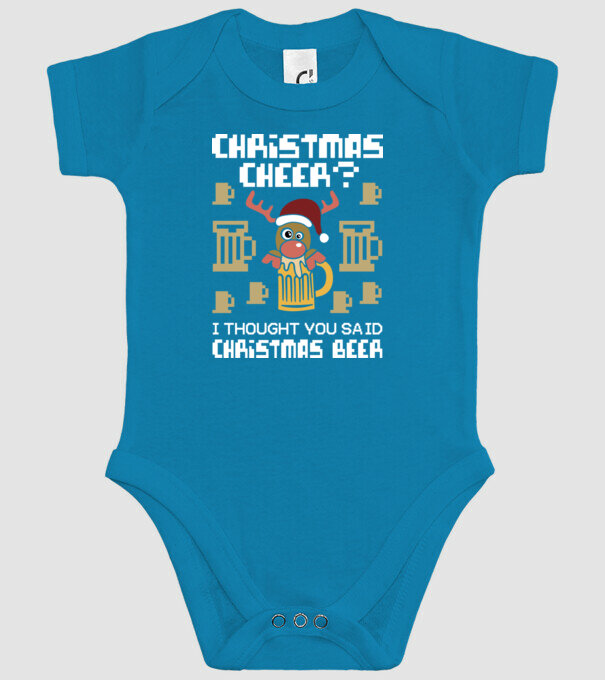 Christmas beer pulovăr urât model turcoaz pe tricou