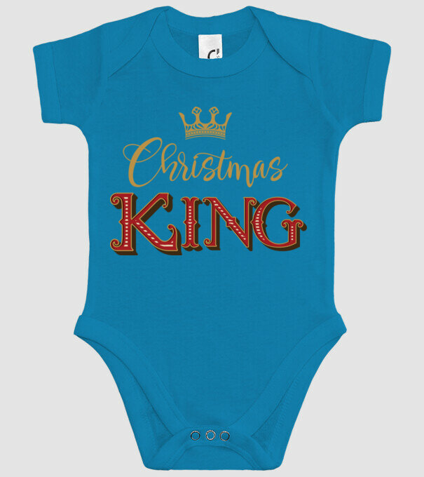 Christmas King model turcoaz pe tricou
