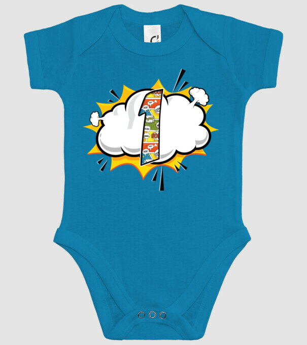Birthday Comic Number 1 model turcoaz pe tricou