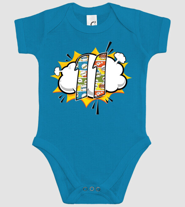 Birthday Comic Number 11 model turcoaz pe tricou