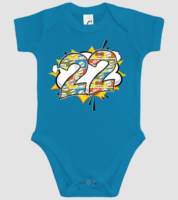 Birthday Comic Number 22 model turcoaz pe tricou