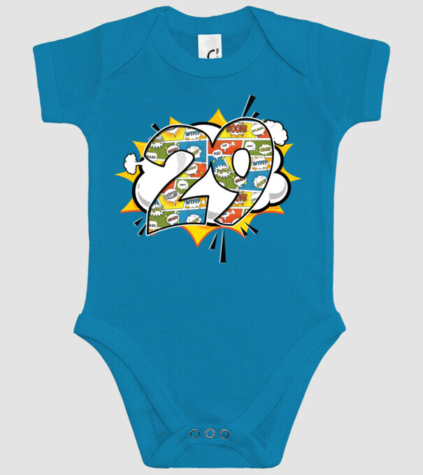 Birthday Comic Number 29 model turcoaz pe tricou