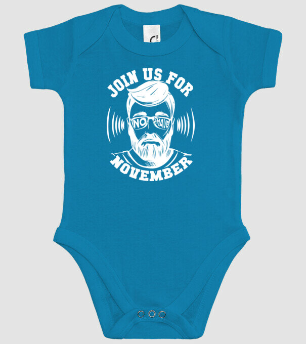 Alătură-te mișcării No Shave November (engleză) model turcoaz pe tricou