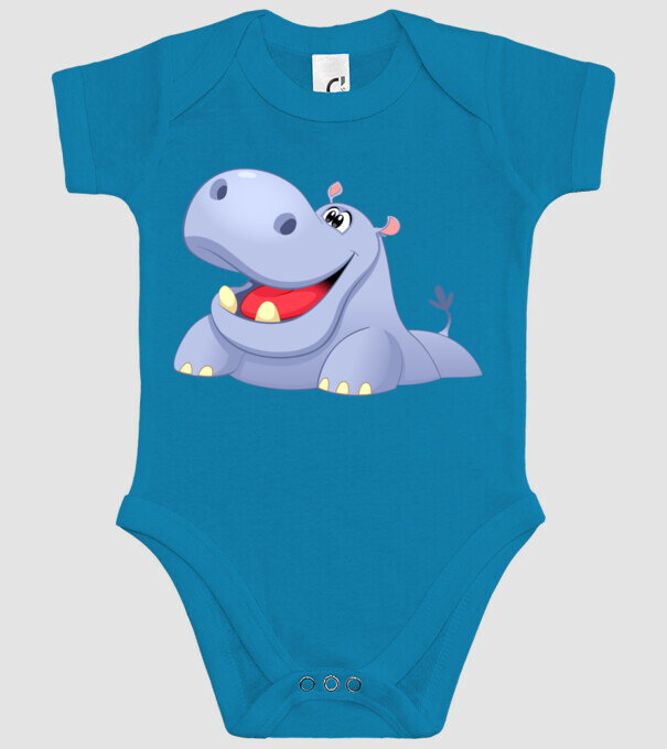 Cute Hippo model turcoaz pe tricou