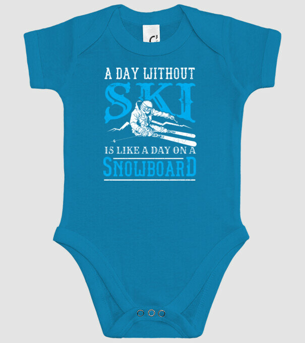 Day without SKI model turcoaz pe tricou