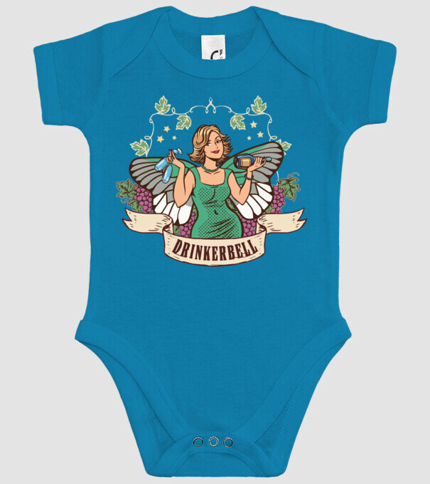 Drinkerbell model turcoaz pe tricou