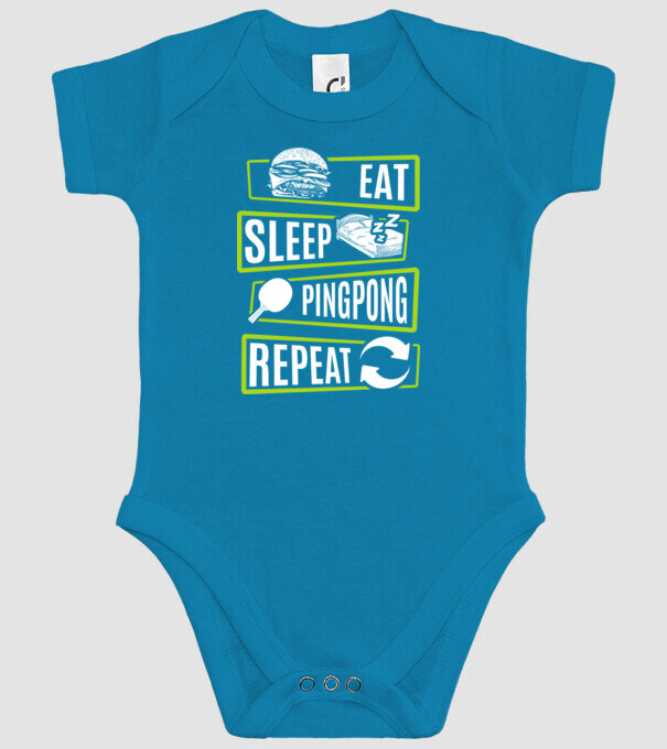 Eat sleep PING PONG repeat model turcoaz pe tricou