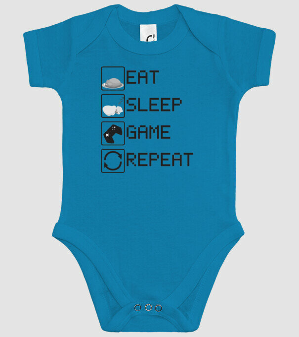 O zi de gamer model turcoaz pe tricou