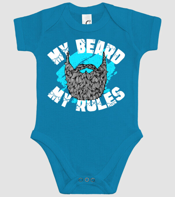 Barba mea, regulile mele (engleză) model turcoaz pe tricou