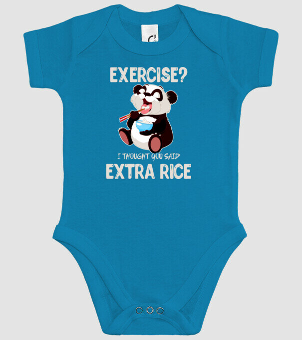 Exercise panda light model turcoaz pe tricou