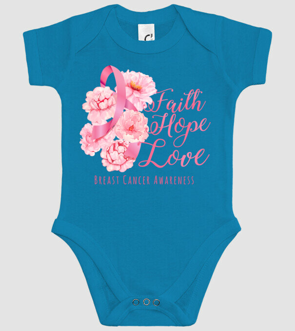 Faith hope love model turcoaz pe tricou