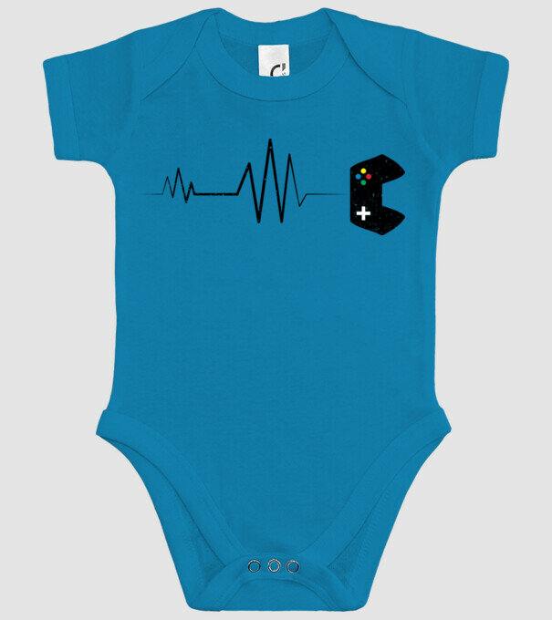 Gamer Ritm cardiac model turcoaz pe tricou