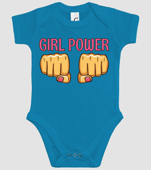 Girl Fist model turcoaz pe tricou