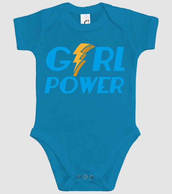 GirlPower model turcoaz pe tricou