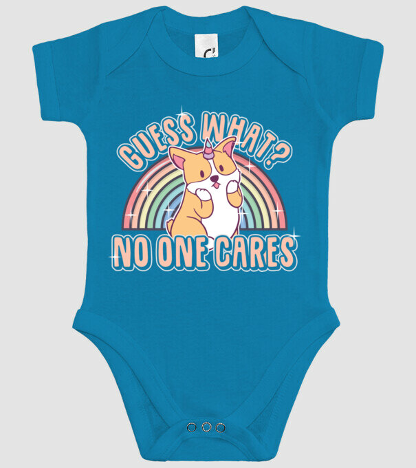 Guess what corgicorn model turcoaz pe tricou