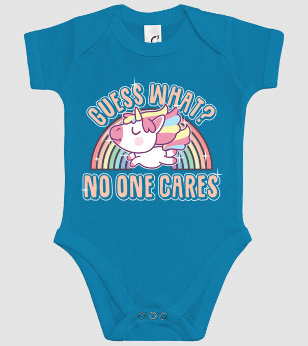 Guess what Unicorn model turcoaz pe tricou