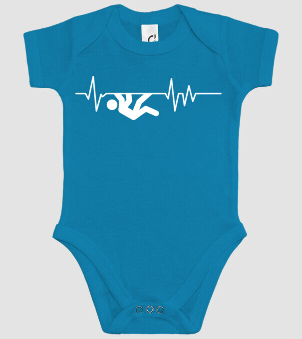 Heartbeat escaladare model turcoaz pe tricou