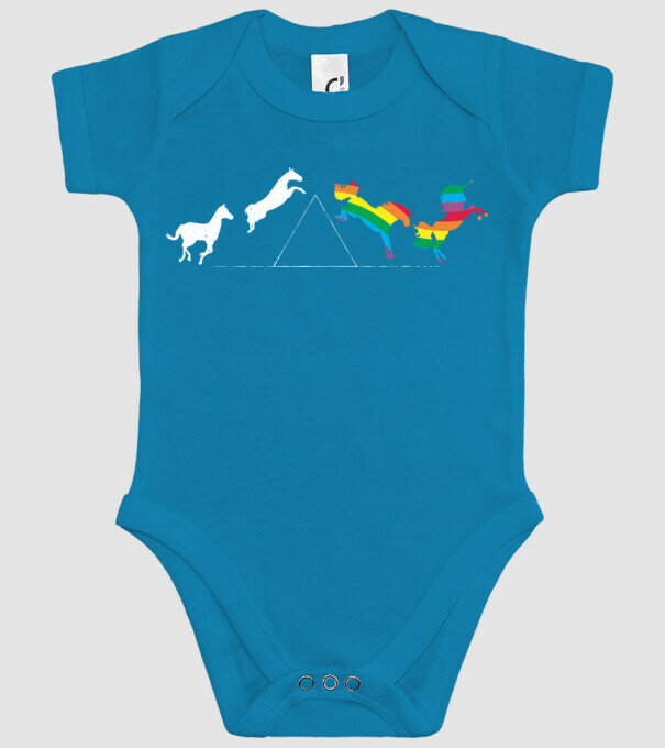 horse pink floyd model turcoaz pe tricou