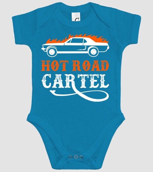 Hot road cartel model turcoaz pe tricou
