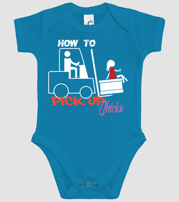 How to Pick up Chicks model turcoaz pe tricou