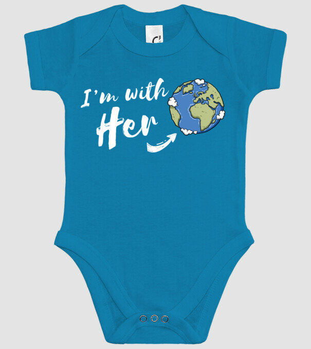 'i''m with her' model turcoaz pe tricou