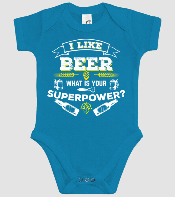 i like beer model turcoaz pe tricou
