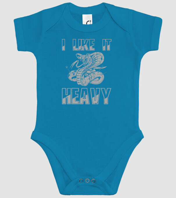 I like it heavy model turcoaz pe tricou