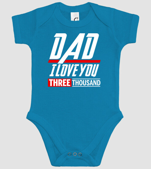 I love you three thousand model turcoaz pe tricou