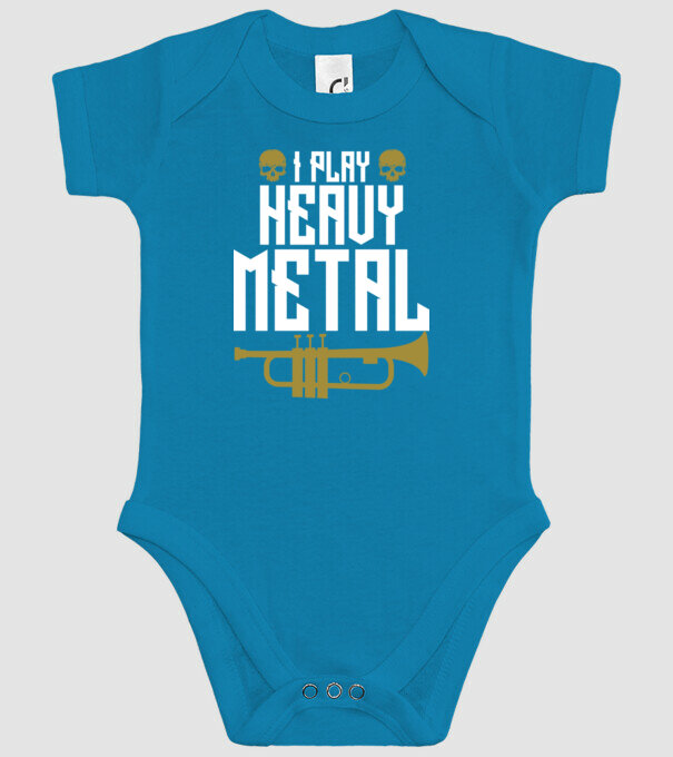 I play heavy metal trumpet model turcoaz pe tricou