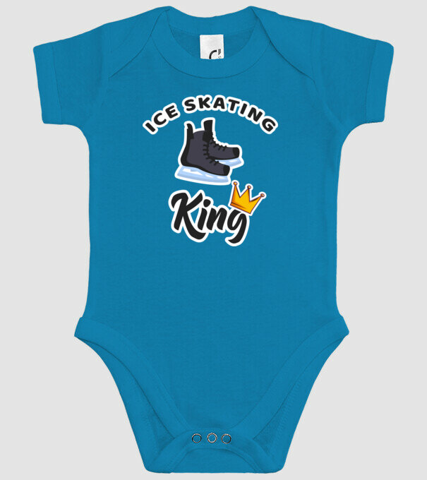 Ice skatin King model turcoaz pe tricou