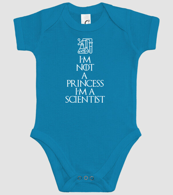 Im not a princess im a scientist model turcoaz pe tricou